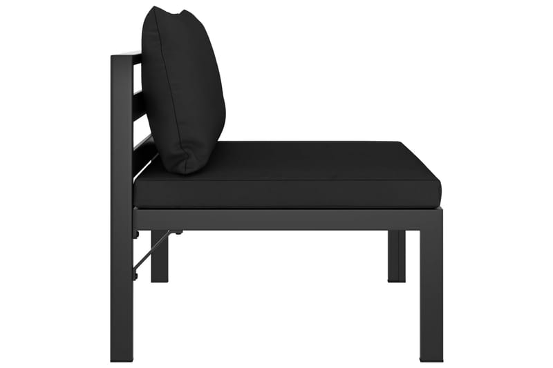 Midtersæde Til Sofa med Hynder Aluminium Antracitgrå - Grå - Havemøbler - Loungemøbler - Moduler