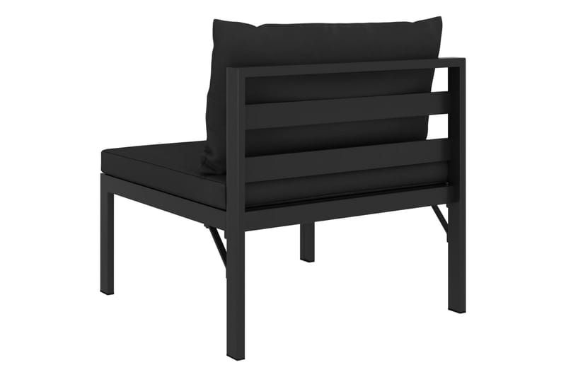 Midtersæde Til Sofa med Hynder Aluminium Antracitgrå - Grå - Havemøbler - Loungemøbler - Moduler