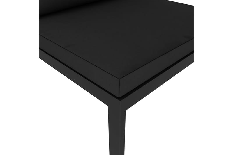 Midtersæde Til Sofa med Hynder Aluminium Antracitgrå - Grå - Havemøbler - Loungemøbler - Moduler
