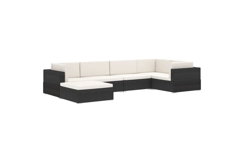Midtersæde til sofa med hynder polyrattan brun - Brun - Havemøbler - Loungemøbler - Moduler