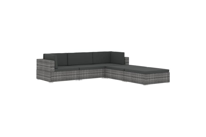 Midtersæde til sofa med hynder polyrattan brun - Brun - Havemøbler - Loungemøbler - Moduler