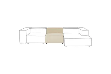 Mittmodul Beliani Aprica Beige||Black - Havemøbler - Loungemøbler - Moduler - Midtermodul havesofa
