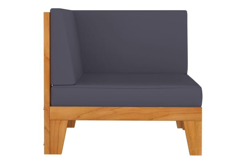 modulær hjørnesofa med mørkegrå hynde massivt akacietræ - Brun - Havemøbler - Loungemøbler - Moduler - Hjørnemodul havesofa