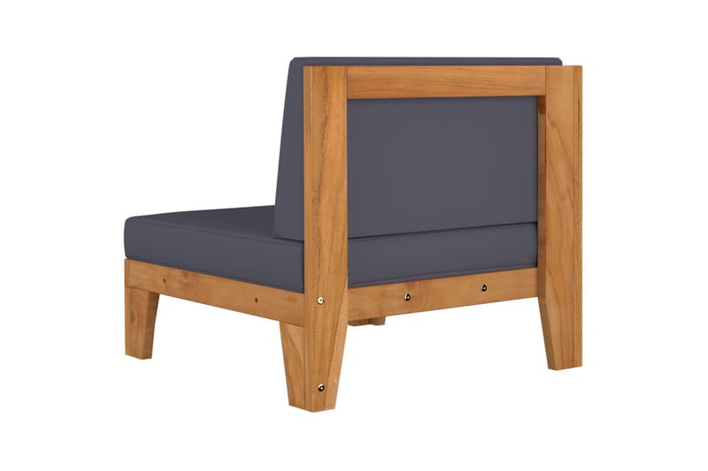 modulær hjørnesofa med mørkegrå hynde massivt akacietræ - Brun - Havemøbler - Loungemøbler - Moduler - Hjørnemodul havesofa