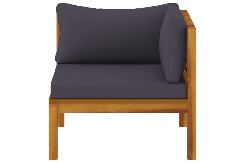 modulær hjørnesofa med mørkegrå hynde massivt akacietræ - Brun - Havemøbler - Loungemøbler - Moduler - Hjørnemodul havesofa