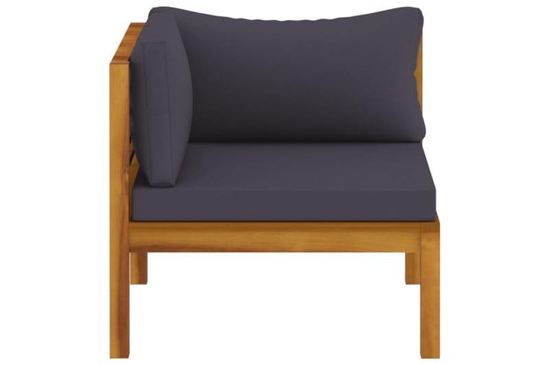 modulær hjørnesofa med mørkegrå hynde massivt akacietræ - Brun - Havemøbler - Loungemøbler - Moduler - Hjørnemodul havesofa