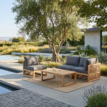 Modulsofa HOME4YOU Serenity 2-personers Venstre armlæn - brun - Havemøbler - Loungemøbler - Moduler