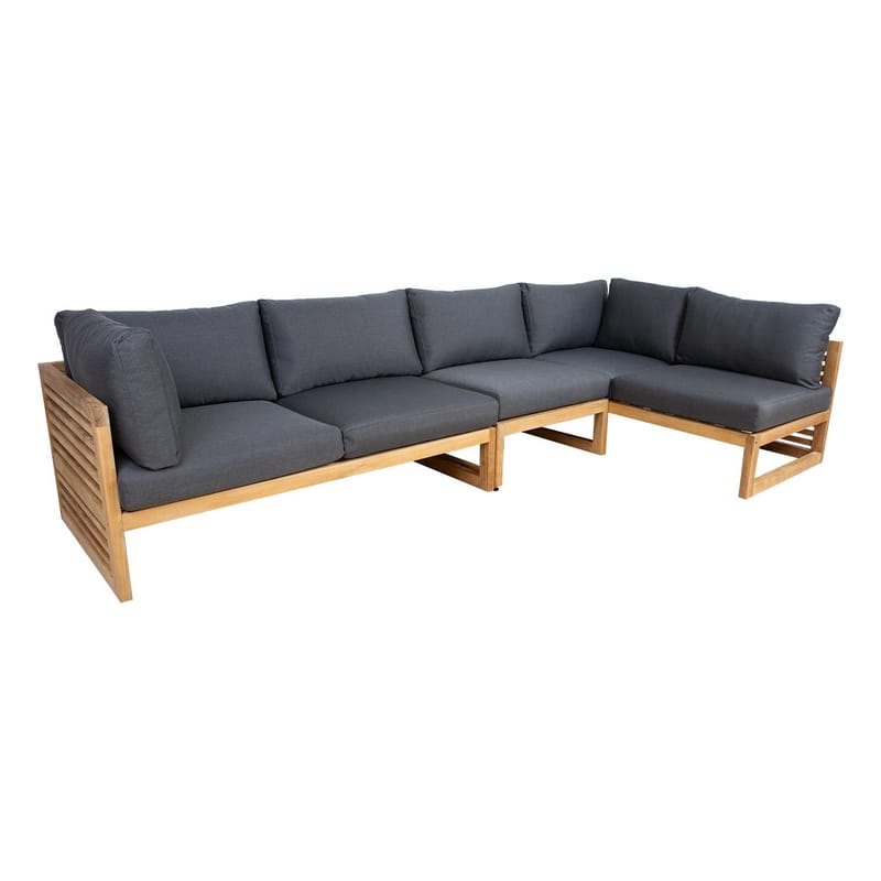 Modulsofa HOME4YOU Serenity 2-personers Højre armlæn - brun - Havemøbler - Loungemøbler - Moduler