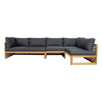 Modulsofa HOME4YOU Serenity 2-personers Venstre armlæn - brun - Havemøbler - Loungemøbler - Moduler
