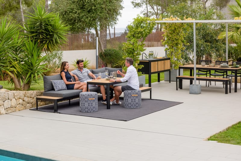 Portals Modulsofa Udendørs 3-personers - Sort - Havemøbler - Loungemøbler - Loungesofaer