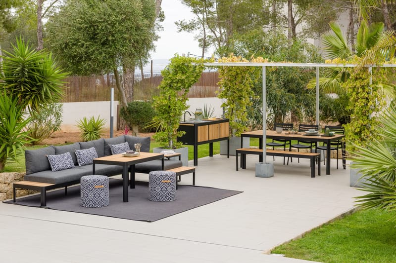 Portals Modulsofa Udendørs 3-personers - Sort - Havemøbler - Loungemøbler - Loungesofaer