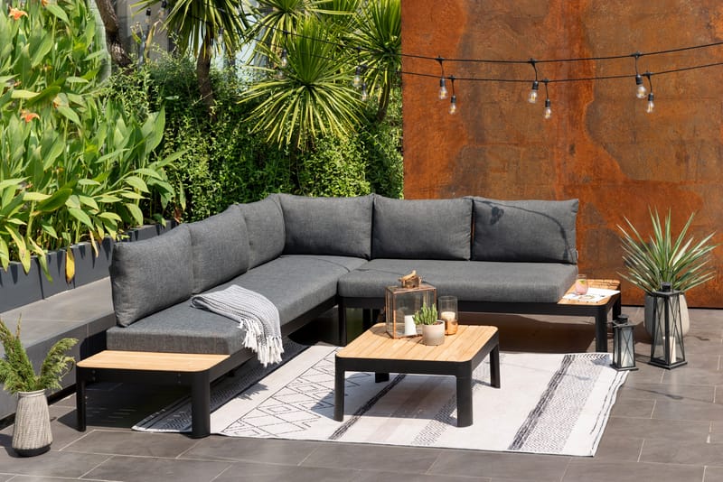 Portals Modulsofa Udendørs 3-personers - Sort - Havemøbler - Loungemøbler - Loungesofaer