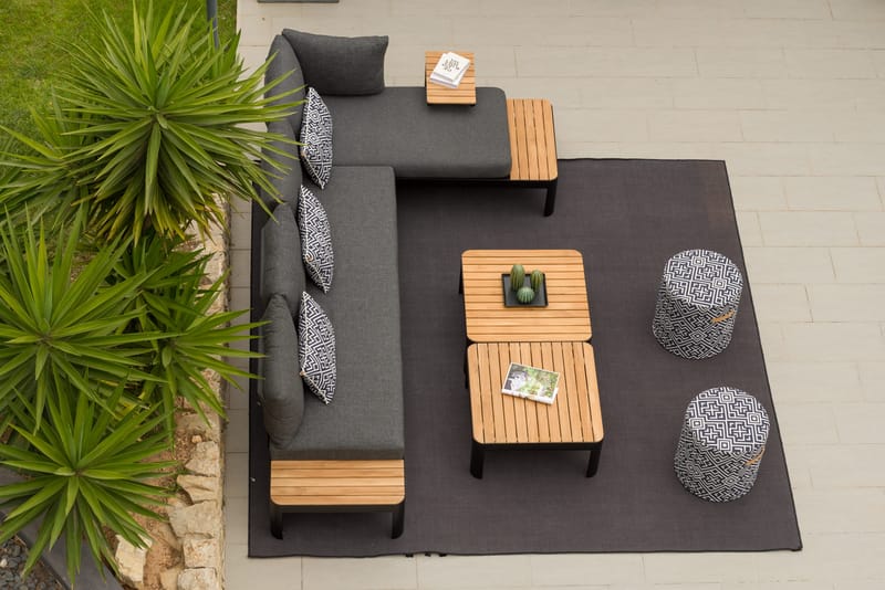 Portals Modulsofa Udendørs 3-personers - Sort - Havemøbler - Loungemøbler - Loungesofaer