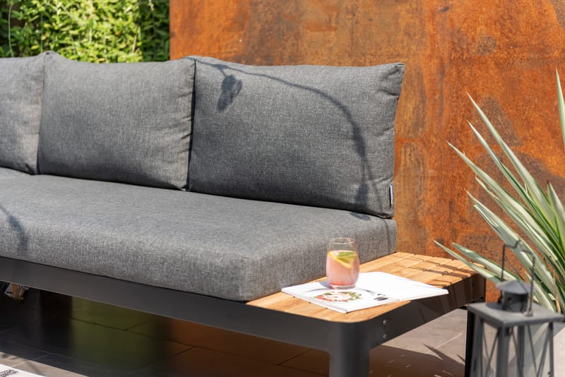 Portals Modulsofa Udendørs 3-personers - Sort - Havemøbler - Loungemøbler - Loungesofaer