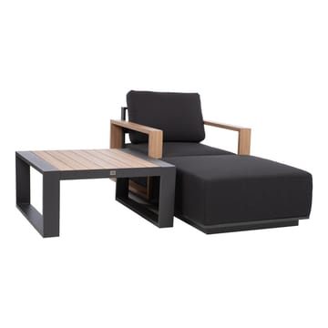 Puf HOME4YOU Fuller 83x83x42 cm mørkegrå - Mørkegrå - Havemøbler - Loungemøbler - Moduler - Skamler & puffer