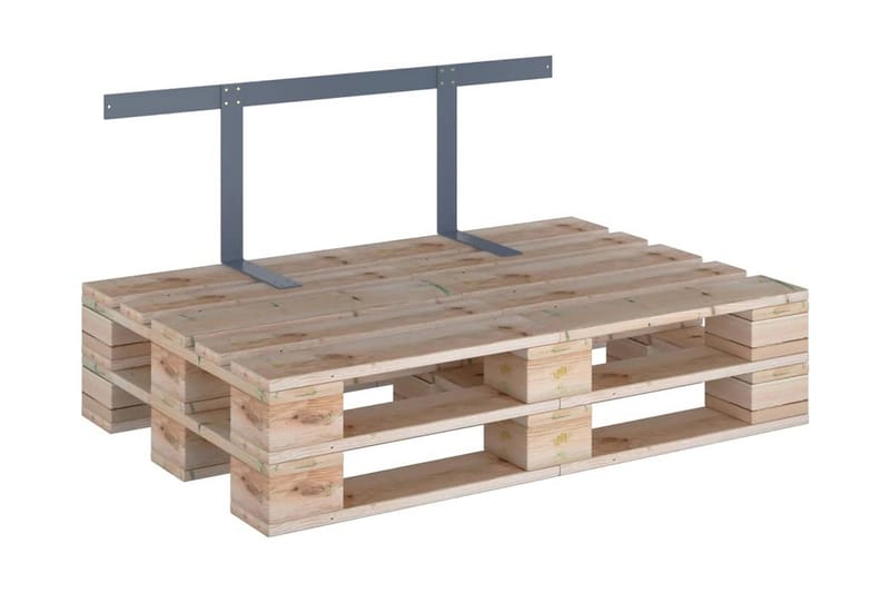 ryglæn til pallesofa 110 cm jern lysegrå - Grå - Havemøbler - Balkon - Balkonmøbler - Altanstole