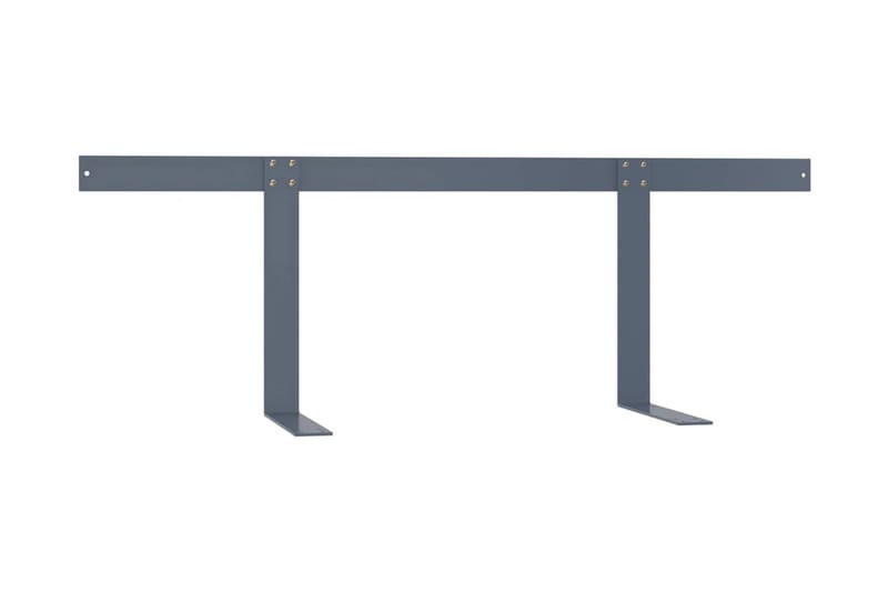 ryglæn til pallesofa 110 cm jern lysegrå - Grå - Havemøbler - Balkon - Balkonmøbler - Altanstole