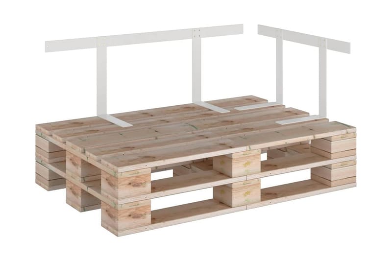 ryglæn til pallesofa 110 cm jern hvid - Hvid - Havemøbler - Loungemøbler - Moduler