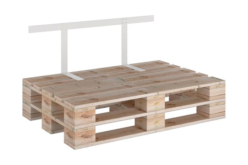 ryglæn til pallesofa 110 cm jern hvid - Hvid - Havemøbler - Loungemøbler - Moduler