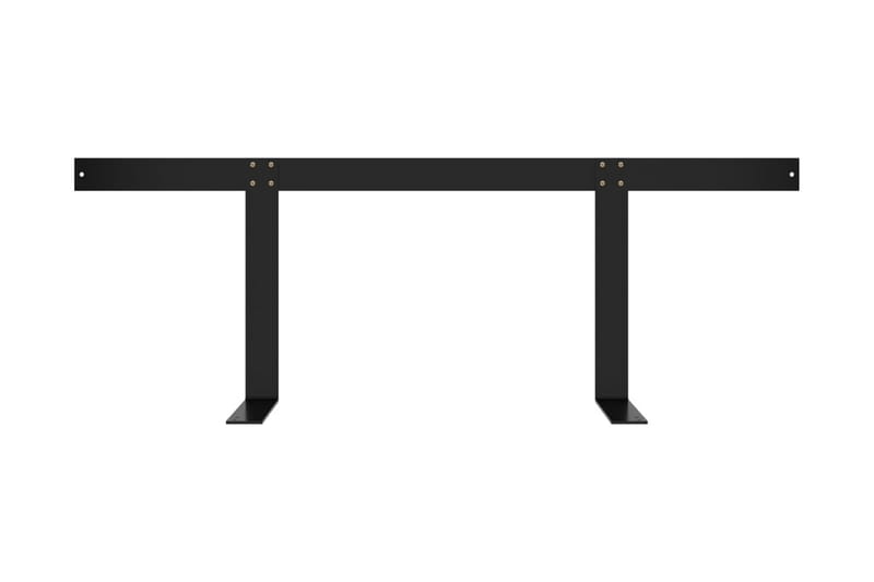 ryglæn til pallesofa 110 cm jern sort - Sort - Havemøbler - Loungemøbler - Moduler