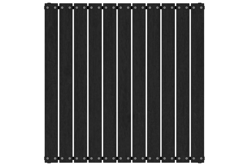 fodskammel til haven 70x70x30 cm massivt fyrretræ sort - Sort - Havemøbler - Loungemøbler - Moduler - Skamler & puffer