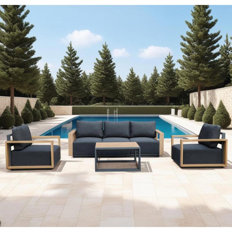 Sofamodul HOME4YOU Fuller 68x89x70,5 cm mørkegrå - mørkegrå - Havemøbler - Loungemøbler - Moduler - Midtermodul havesofa