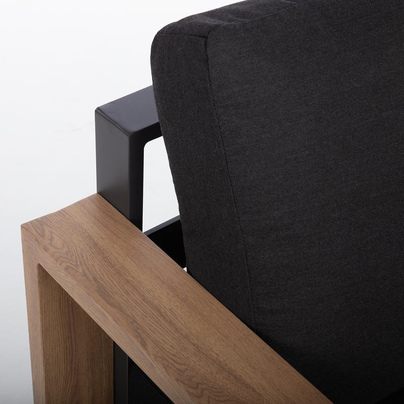 Sofamodul HOME4YOU Fuller 68x89x70,5 cm mørkegrå - mørkegrå - Havemøbler - Loungemøbler - Moduler - Midtermodul havesofa