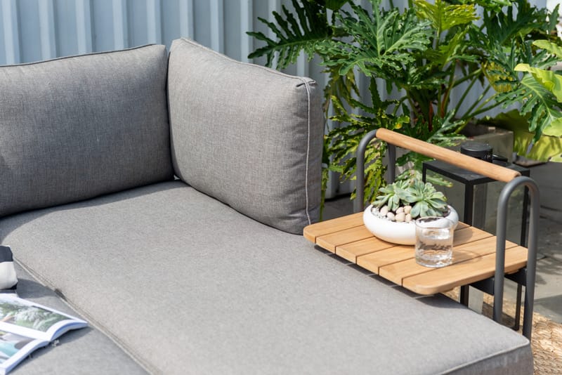 TOPAZ L-sofa 4-personers - Magnesiumgrå - Havemøbler - Loungemøbler - Loungesofaer