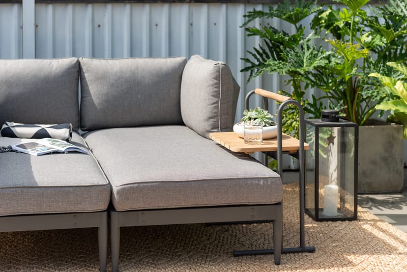 TOPAZ Sofa 2-personers venstre/højre - Træ/Grå - Havemøbler - Loungemøbler - Moduler