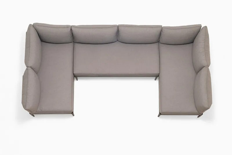 TOPAZ U-sofa 6-personers - Magnesiumgrå - Havemøbler - Loungemøbler - Loungesofaer