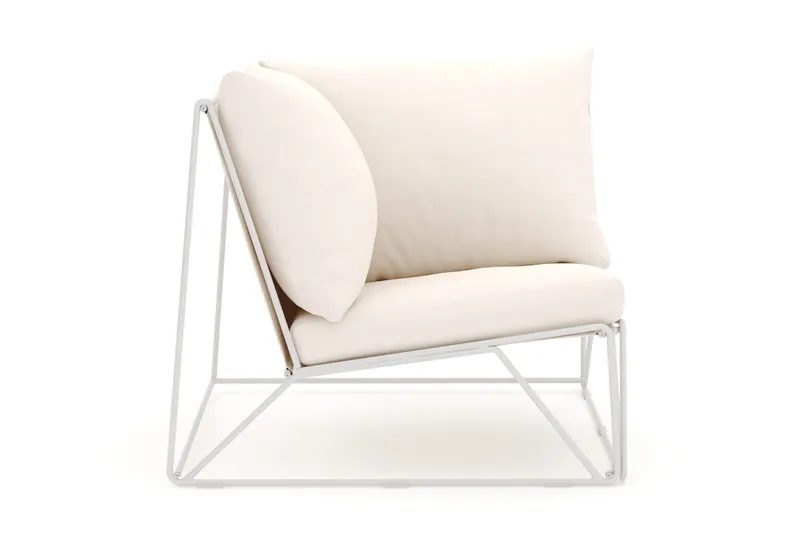 Usteryd Hjørnemodul Udendørs - Beige/Beige - Havemøbler - Loungemøbler - Moduler - Hjørnemodul havesofa