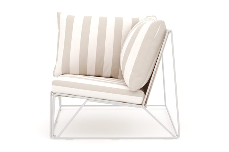 Usteryd Hjørnemodul Udendørs - Beige/Stribet - Havemøbler - Loungemøbler - Moduler - Hjørnemodul havesofa