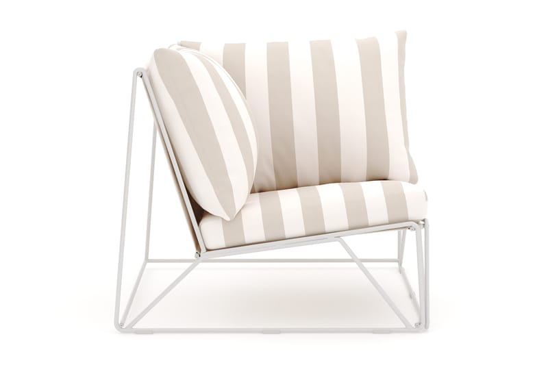 Usteryd Hjørnemodul Udendørs - Beige/Stribet - Havemøbler - Loungemøbler - Moduler - Hjørnemodul havesofa