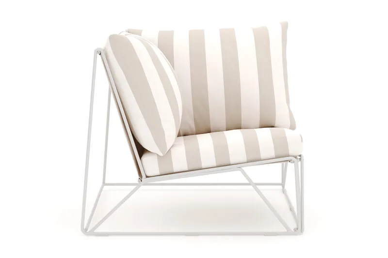 Usteryd Hjørnemodul Udendørs - Beige/Stribet - Havemøbler - Loungemøbler - Moduler - Hjørnemodul havesofa