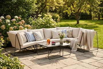 Usteryd Hjørnemodul Udendørs - Sort/Beige - Havemøbler - Loungemøbler - Moduler - Hjørnemodul havesofa