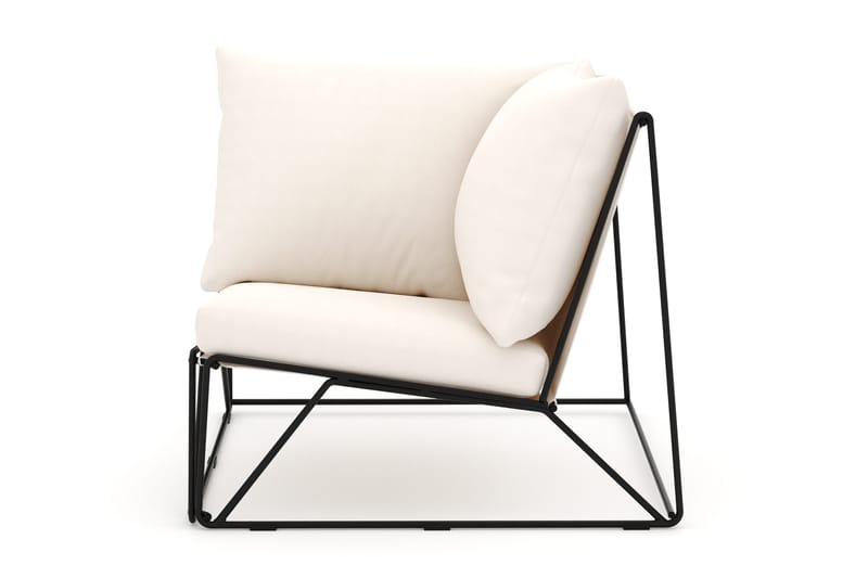 Usteryd Hjørnemodul Udendørs - Sort/Beige - Havemøbler - Loungemøbler - Moduler - Hjørnemodul havesofa