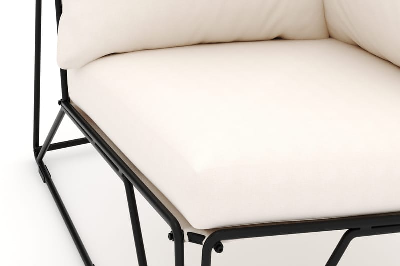 Usteryd Hjørnemodul Udendørs - Sort/Beige - Havemøbler - Loungemøbler - Moduler - Hjørnemodul havesofa