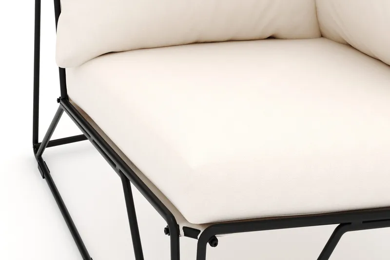 Usteryd Hjørnemodul Udendørs - Sort/Beige - Havemøbler - Loungemøbler - Moduler - Hjørnemodul havesofa