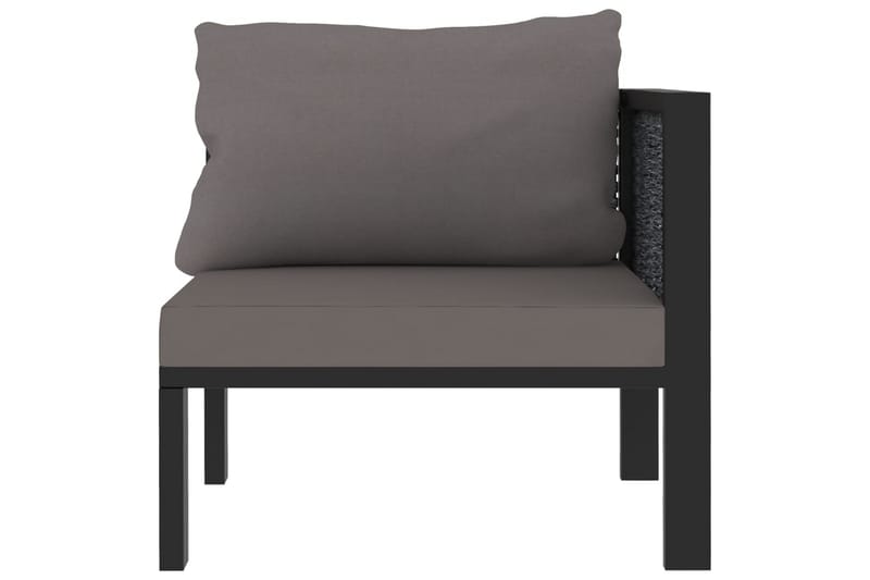 Venstre Hjørnedel Til Sofa Med Hynde Polyrattan Antracitgrå - Havemøbler - Loungemøbler - Moduler - Hjørnemodul havesofa