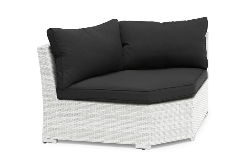 Wisconsin Hjørnedel Rund Polyrattan/Hvid, Hillerstorp