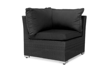 Wisconsin Hjørnedel Polyrattan/Sort - Hillerstorp - Havemøbler - Loungemøbler - Moduler - Hjørnemodul havesofa