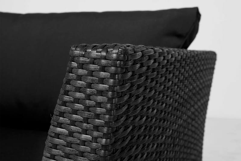 Wisconsin Hjørnedel Polyrattan/Sort - Hillerstorp - Havemøbler - Loungemøbler - Moduler - Hjørnemodul havesofa