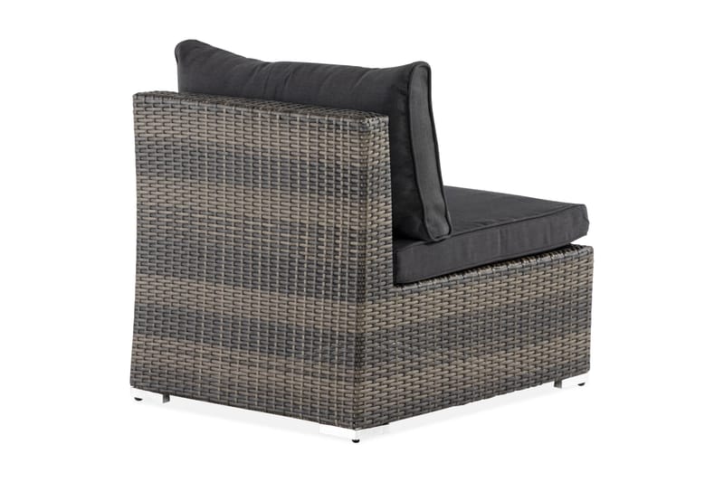 Wisconsin Midtermodul Polyrattan/Grå/Brun - Midtermodul havesofa - Moduler