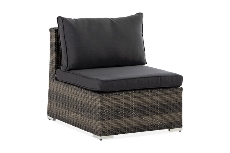 Wisconsin Midtermodul Polyrattan/Grå/Brun - Moduler - Midtermodul havesofa