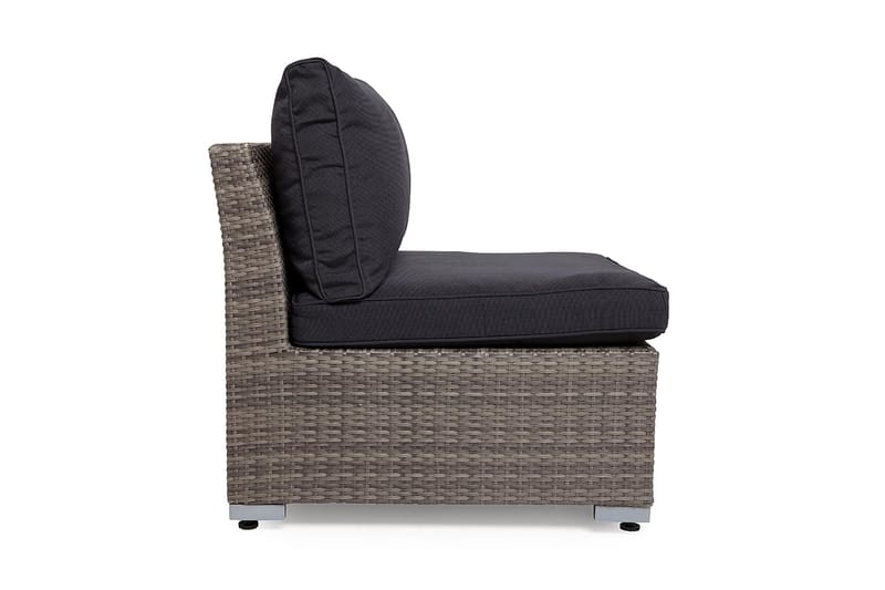 Wisconsin Midtermodul Polyrattan/Grå/Brun - Hillerstorp - Havemøbler - Loungemøbler - Moduler - Midtermodul havesofa