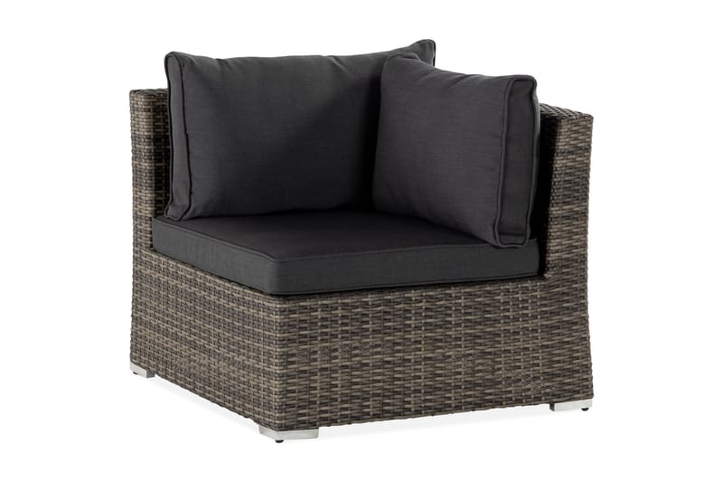 Wisconsin Premium Hjørnedel Polyrattan/Grå/Brun - Havemøbler - Loungemøbler - Moduler - Hjørnemodul havesofa