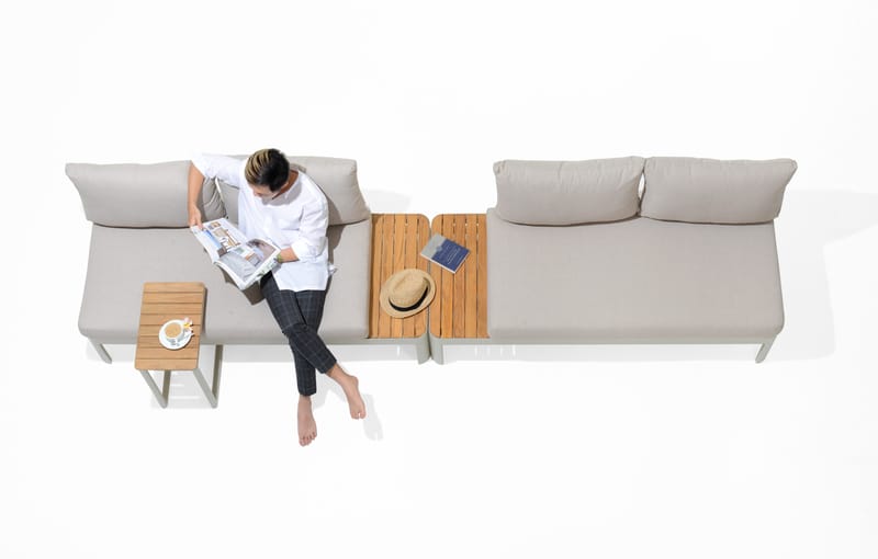 Portals Modul Sæt Udendørs 2× 2-personers sofaer - Koralsand - Havemøbler - Loungemøbler - Sofagrupper udendørs