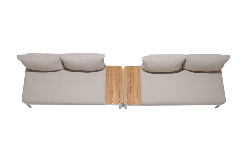 Portals Modul Sæt Udendørs 2× 2-personers sofaer - Koralsand - Havemøbler - Loungemøbler - Sofagrupper udendørs