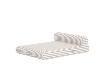 Redang solseng udendørs - Beige og hvide striber - Havemøbler - Havestole - Solseng & solvogn