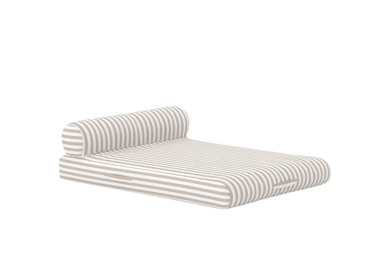 Redang solseng udendørs - Beige og hvide striber - Havemøbler - Havestole - Solseng & solvogn